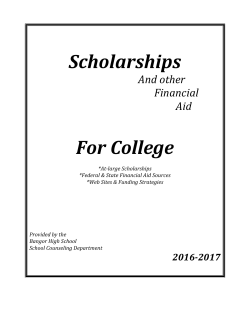Scholarship Information - Bangor School District