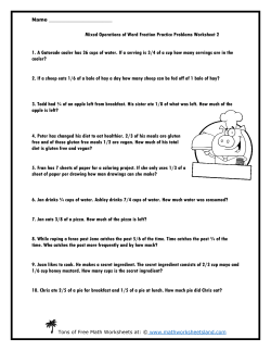 Mixed Operations of Word Fraction Practice Problems Worksheet 2