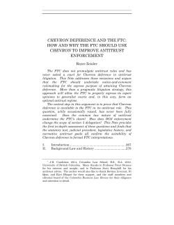 chevron deference and the ftc - Columbia Business Law Review