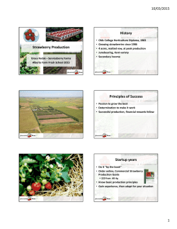 Strawberry Production - Alberta Agriculture and Forestry