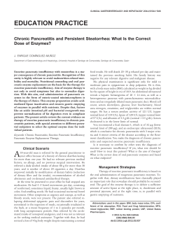 Chronic Pancreatitis and Persistent Steatorrhea: What Is the Correct