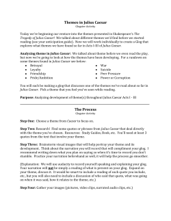 Themes in Julius Caesar The Process