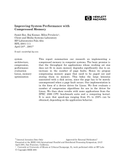 Improving System Performance with Compressed Memory