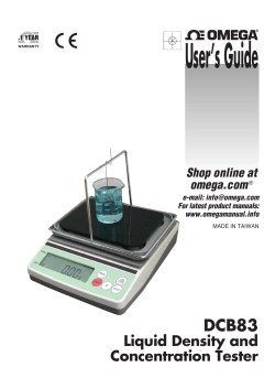 Liquid Density and Concentration Tester