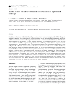 Habitat factors related to wild rabbit conservation in an agricultural