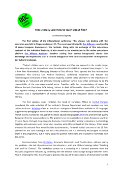 Read conference report - daacademy.org | Documentary films and