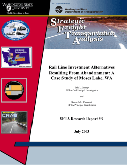 Rail Line Investment Alternatives Resulting From Abandonment: A