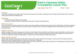 Giant`s Causeway Maths Investigation Lesson Plan