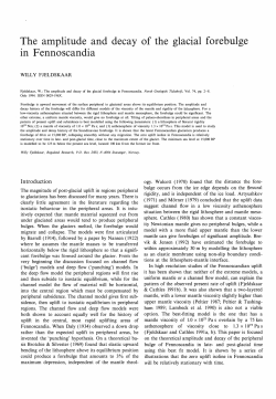 The amplitude and decay of the glacial forebulge in Fennoscandia