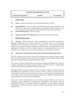 Tourism contribution to GDP