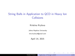 String Balls in Application to QCD in Heavy Ion