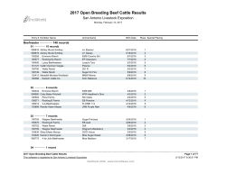 2017 Open Breeding Beef Cattle Results