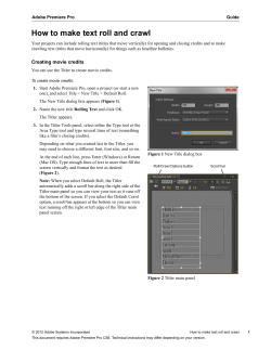 How to make text roll and crawl