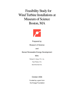 Feasibility Study for Wind Turbine Installations at Museum of
