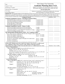 Academic Planning Sheet 3-GS