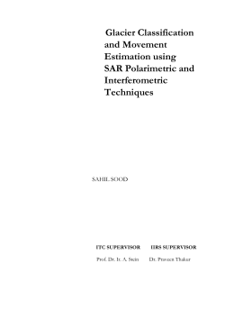 Glacier Classification and Movement Estimation using SAR
