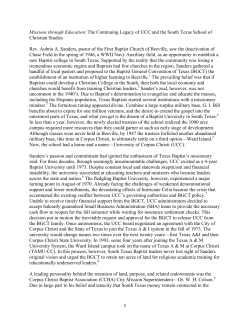 The Lost Baptist University - South Texas School of Christian Studies