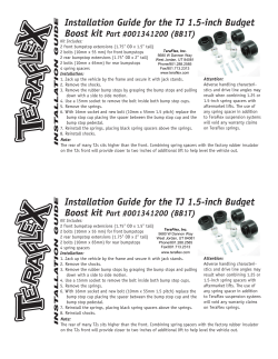 TJ Wrangler 1.5 inch Budget Boost Instructions