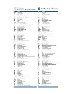 Glossary - US Capital Advisors
