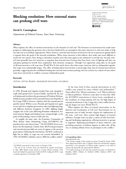 How external states can prolong civil wars