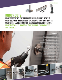 KNOCKOUTS - greenlee.ebizcdn.com