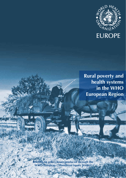 Rural poverty and health systems in the WHO European Region
