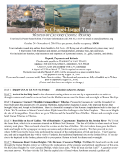 Calvary Chapel Israel Tour