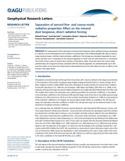 Separation of aerosol fine‐and coarse‐mode radiative properties