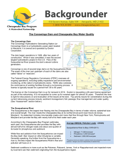 The Conowingo Dam and Chesapeake Bay Water Quality