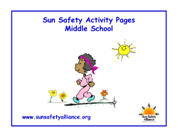 Sun Safety Activity Sheets &ndash; Middle School