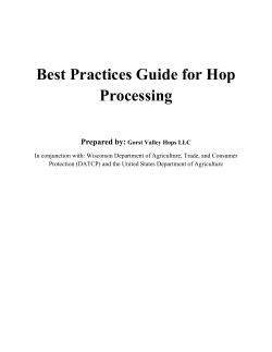 Best Practices Guide for Hop Processing