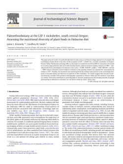 Assessing the Diversity of Plant Foods in Holocene