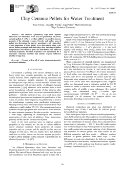 Clay Ceramic Pellets for Water Treatment
