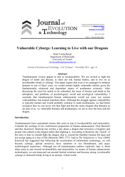 Vulnerable Cyborgs: Learning to Live with our Dragons