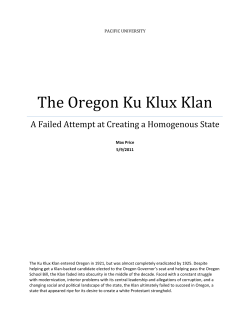 The Oregon Ku Klux Klan