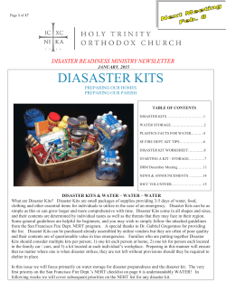 diasaster kits - Holy Trinity Greek Orthodox Church, San Francisco