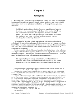 Chapter 1 Syllogistic