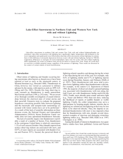 Lake-Effect Snowstorms in Northern Utah and Western New York