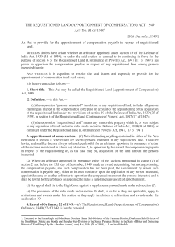 The Requisitioned Land (Apportionment of Compensation) Act, 1949