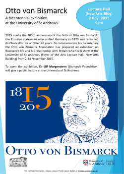 Otto von Bismarck - University of St Andrews