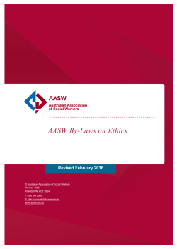 AASW By-Laws on Ethics