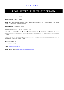 Publishable Summary - Final Report - Cordis