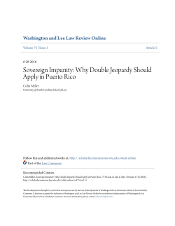 Sovereign Impunity: Why Double Jeopardy Should Apply in Puerto