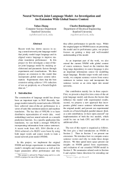 Neural Network Joint Language Model: An