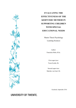 evaluating the effectiveness of the kernvisie method in supporting