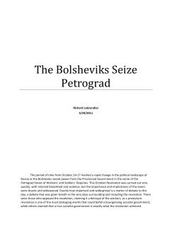 LaGrandier, Bolsheviks Seize Power