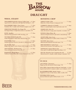 Beer - The Barrow House