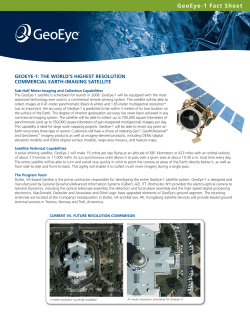 GeoEye-1 Fact Sheet