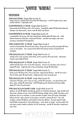 Scotch Whisky - McWethy`s Tavern
