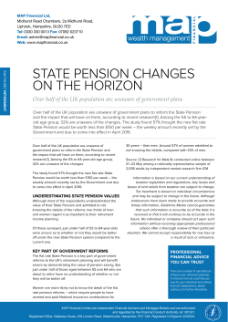 state pension changes on the horizon